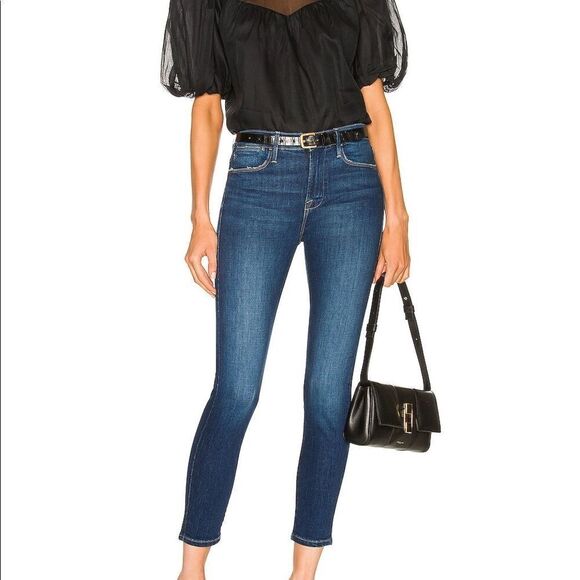 FRAME Harvard Le‎ High-Rise Stretch Skinny Jeans 24 - Picture 1 of 12